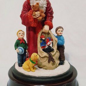 Santa Claus Children Puppy Bag Toys Figurine 9"